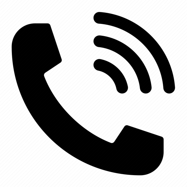 Знак телефона на прозрачном фоне