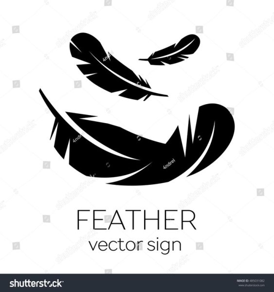 Перо логотип вектор