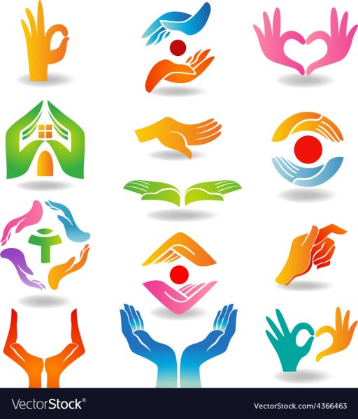 Ладошка в ладошке вектор