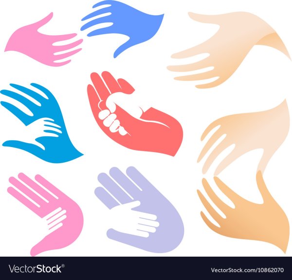 Рука взрослого и ребенка вектор