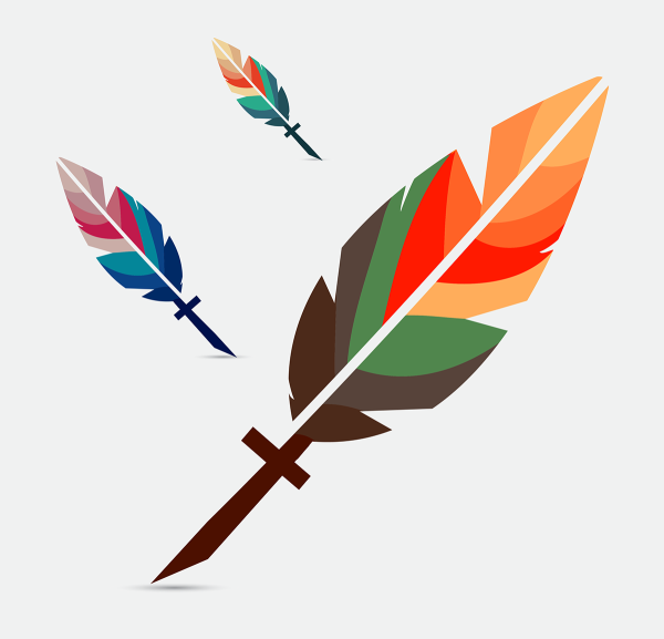 Логотип с символом пера