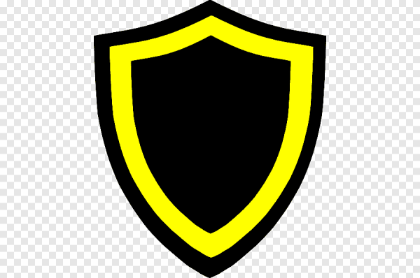 Черно желтый щит