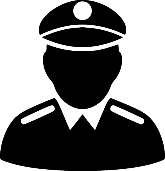 Силуэт полицейского