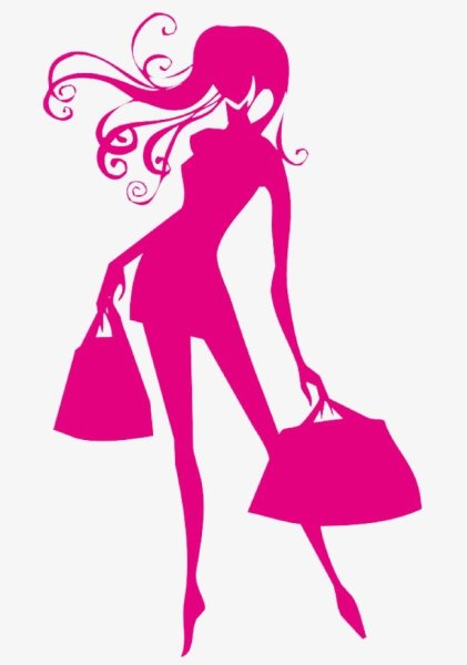 Модница силуэт