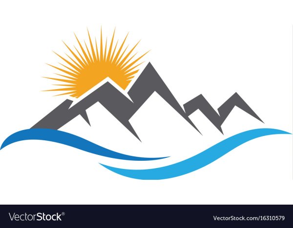 Горы солнце вектор