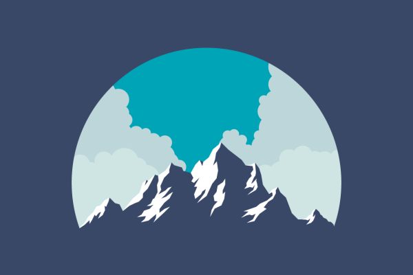 Горы в круге вектор