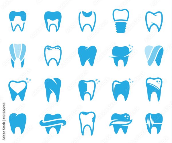 Значок стоматология с зубом