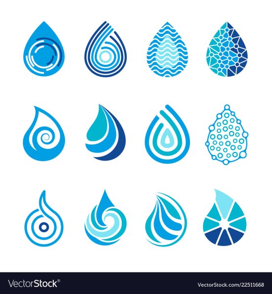 Логотип капля воды волны