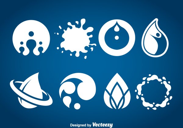 Стилизованные капли воды