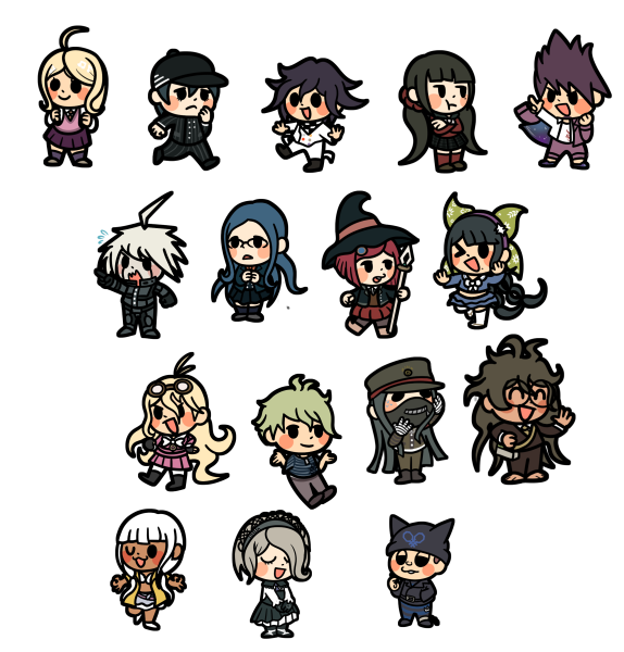 Наклейки Данганронпа v3