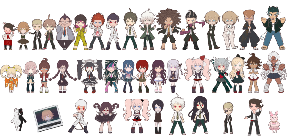 Школа отчаяния аниме Чиби