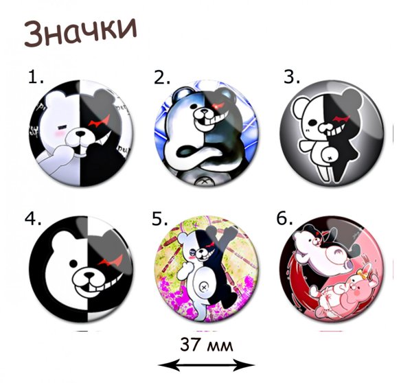 Аниме значки Данганронпа