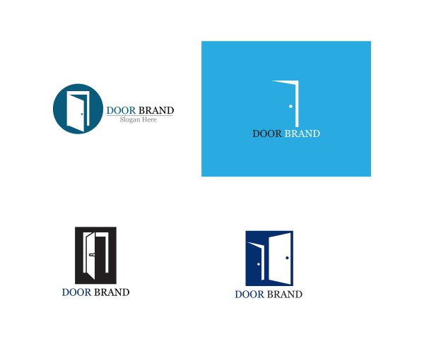 Доставляем до двери лого вектор