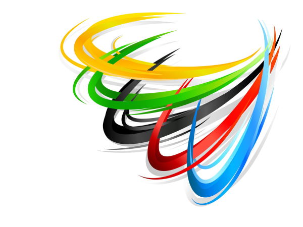 Цветная абстракция на белом фоне