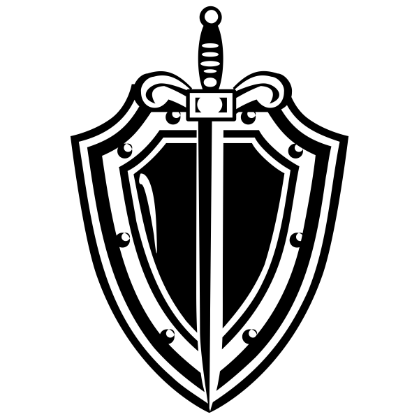 Щит и меч ФСБ вид сбоку