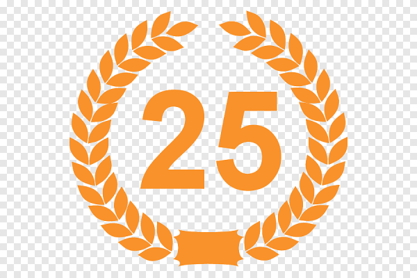 25 Лет на прозрачном фоне