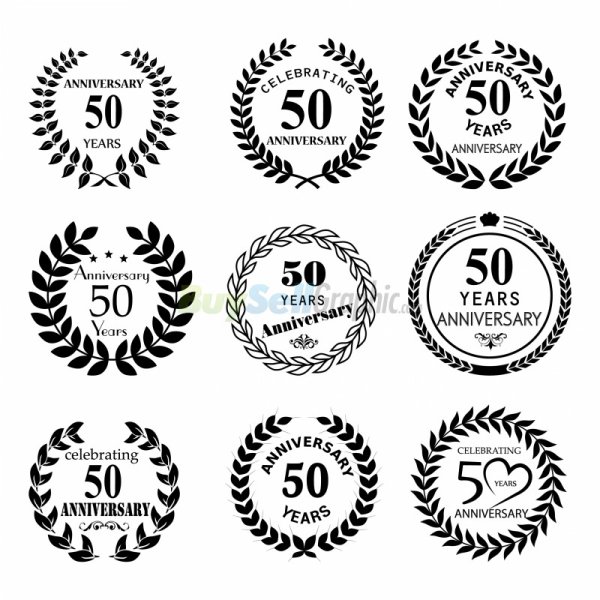 50 Лет юбилей вектор