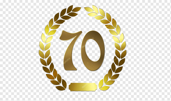 70 Лет на прозрачном фоне