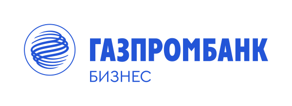 Логотип Газпромбанк белый