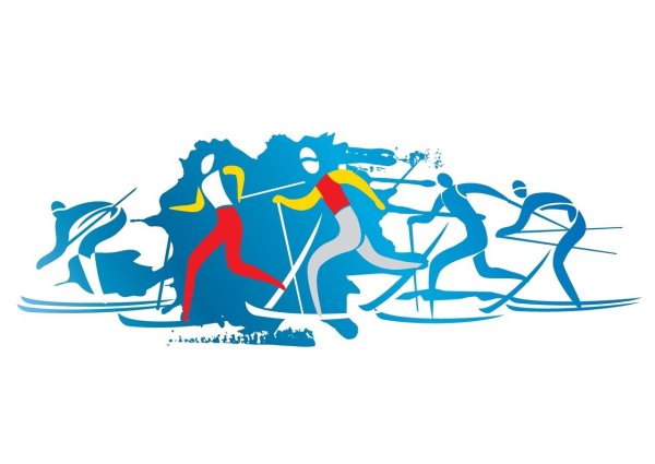 Логотип гонок на лыжах