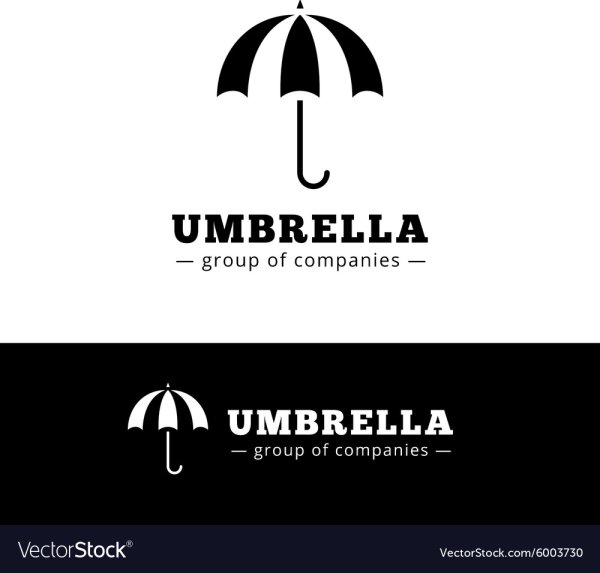 Логотип зонтик Минимализм