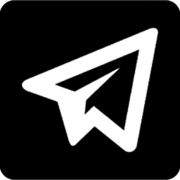Иконка телеграмм черно белая