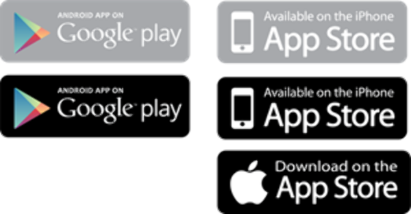 App Store и Google Play vector icon