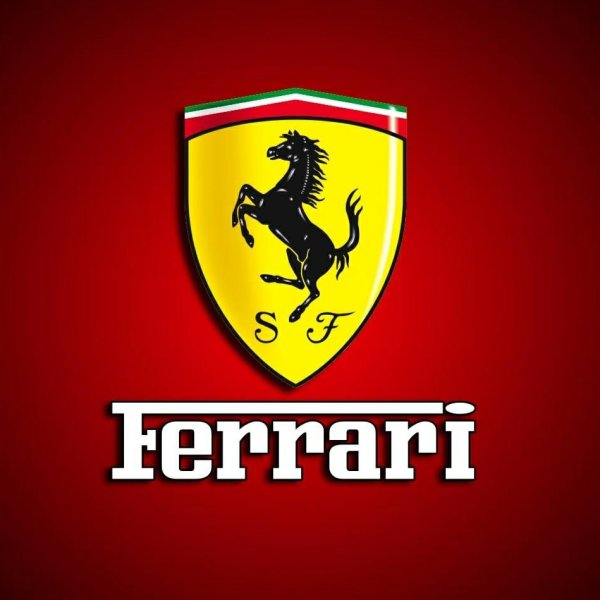 Логотип Феррари черно белый