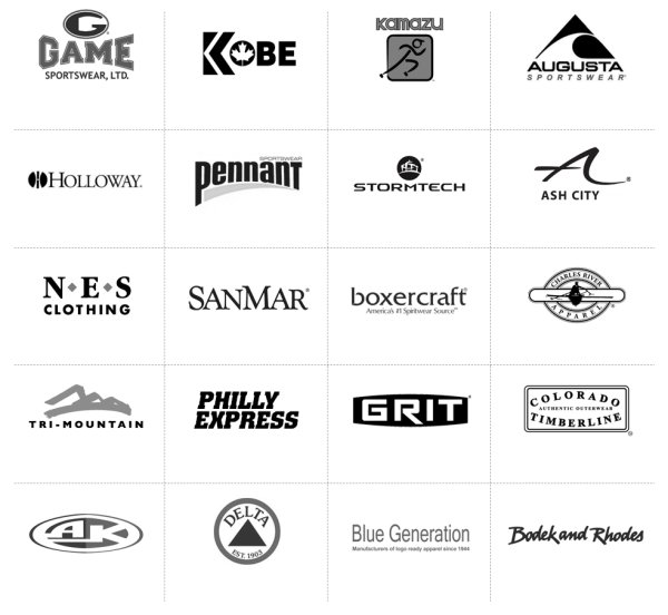 Знаки спортивных брендов одежды