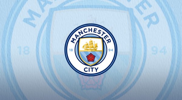 Манчестер Сити эмблема на синем фоне
