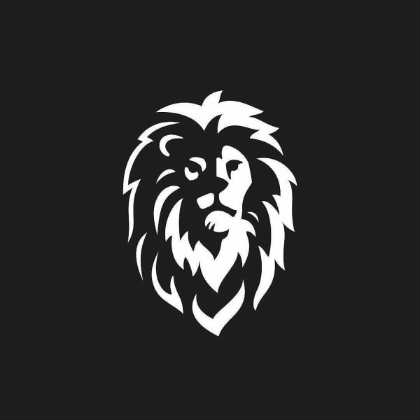 Логотип Льва на черном фоне