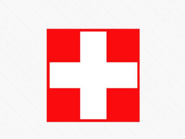 Красный крест на белом фоне