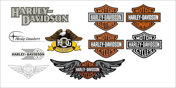Эмблема Harley Davidson вектор