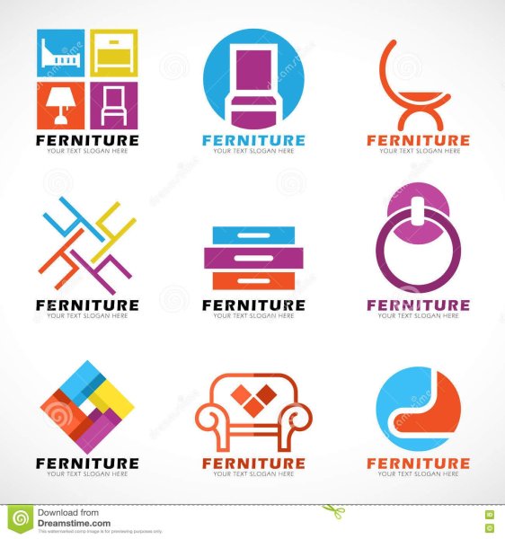 Яркие эмблемы мебели