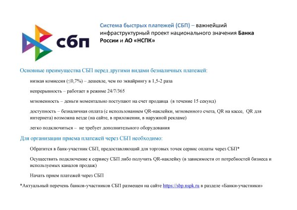 Оплата система быстрых платежей