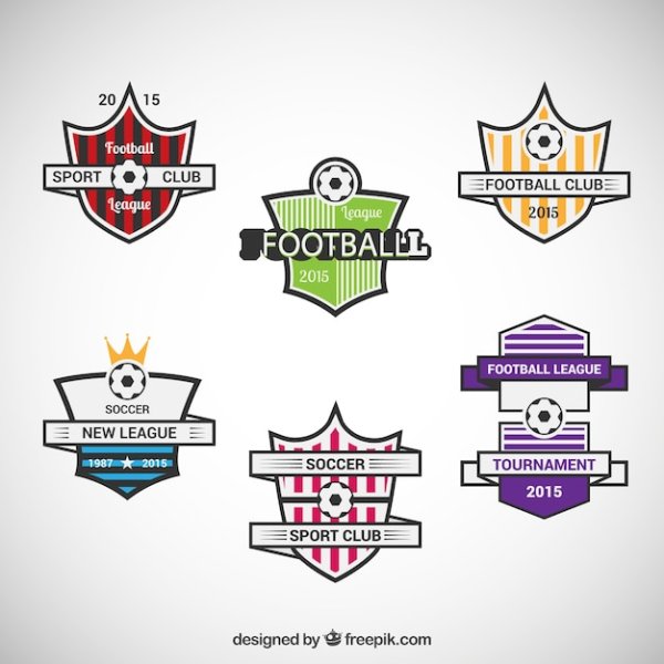 Фиолетовые эмблемы футбольных клубов