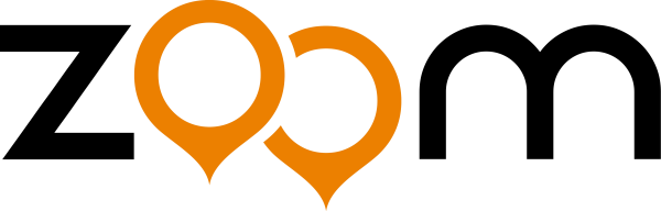 Zoom логотип на прозрачном фоне