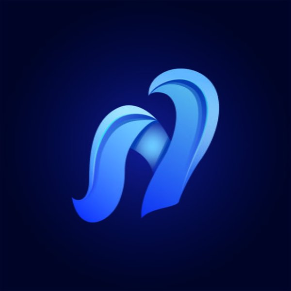 Логотип n вектор