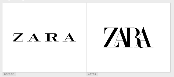 Эволюция логотипа Зара