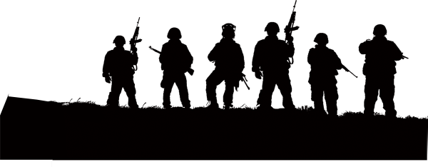 Силуэт военного