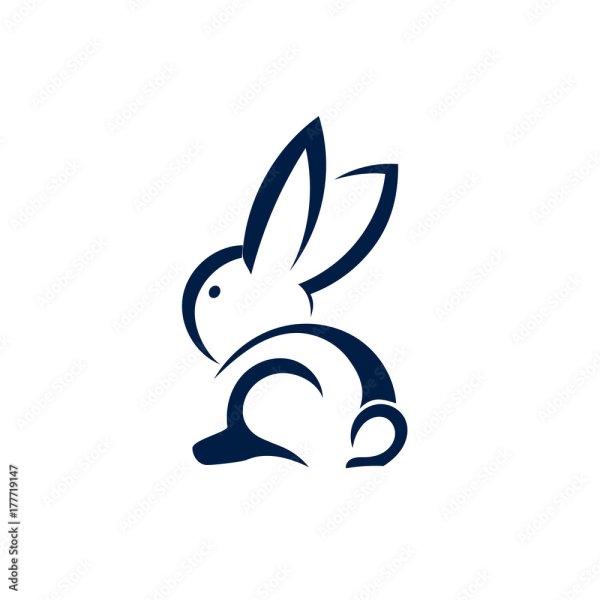 Заяц иллюстрация для логотипа
