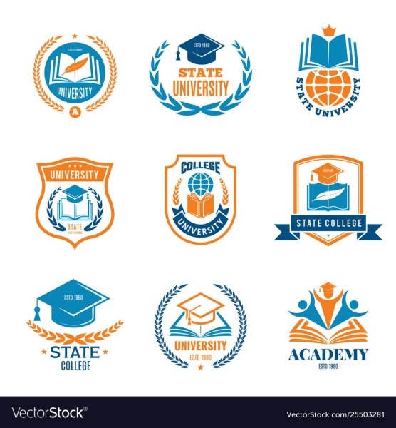 Логотипы учебных заведений в векторе