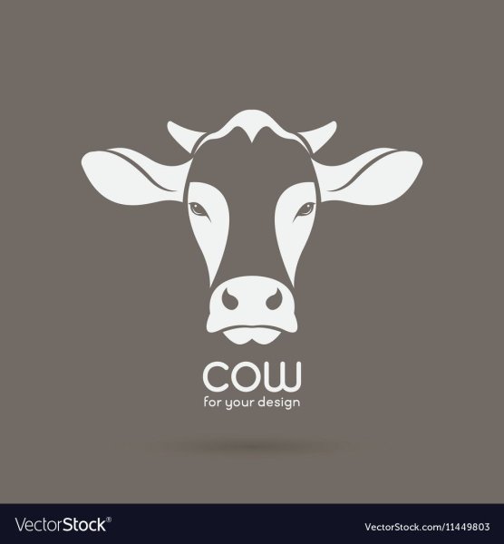 Голова коровы логотип вектор