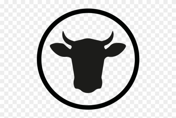 Голова коровы силуэт