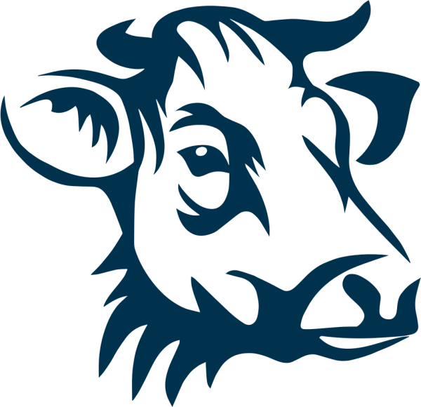 Голова коровы силуэт