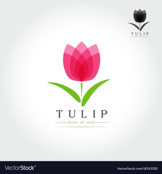 Тюльпан Минимализм логотип