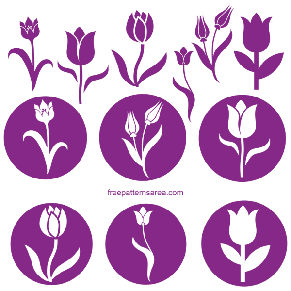 Тюльпан вектор символ