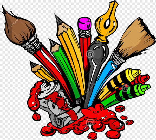 Мультяшные краски и кисти