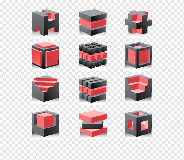 Кубы 2д для логотипа