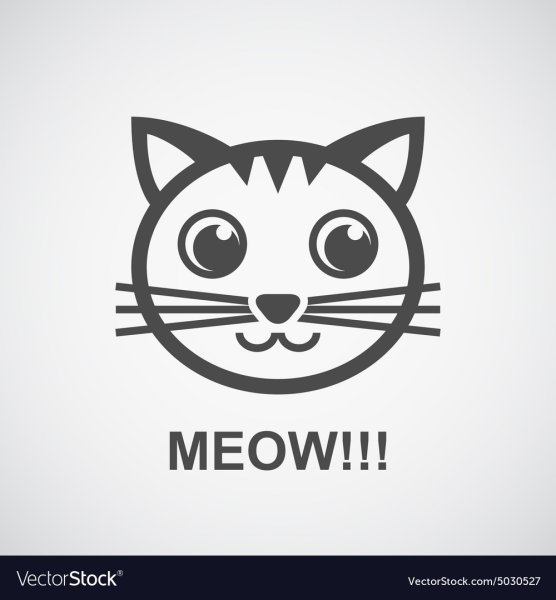 Мордочка котика логотип